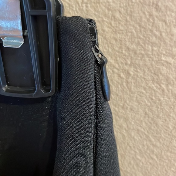 ZARA open slit ruffle front midi pencil skirt side zipper black NWOT size Small - Picture 5 of 11